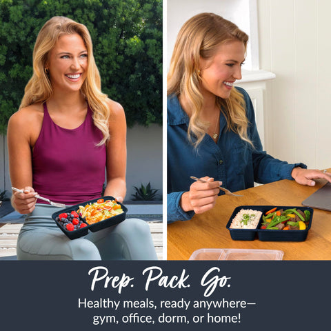 Bentgo Prep embossed measurements for easy portion control at a glance.