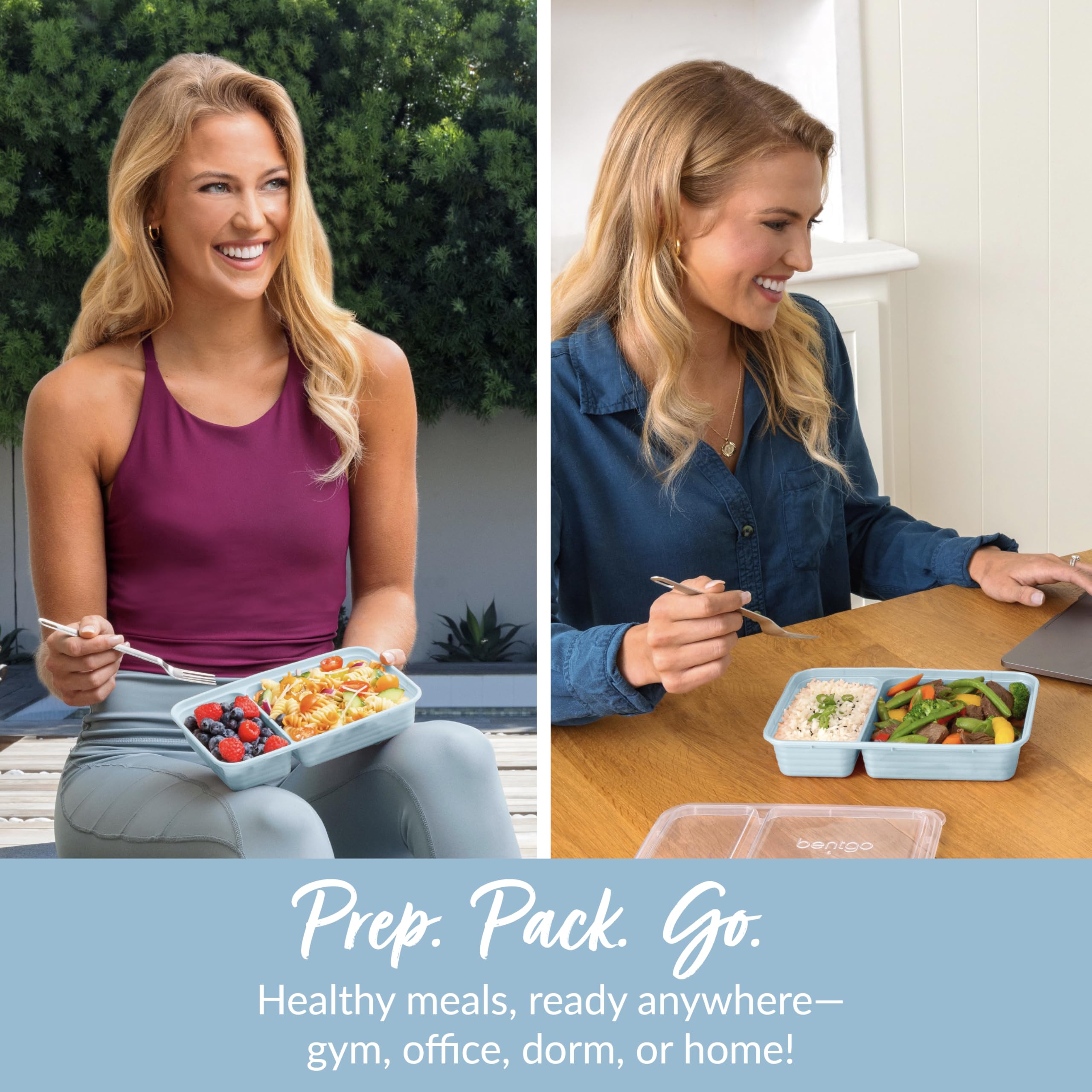 Bentgo Prep with embossed measurements aids simple portion tracking.
