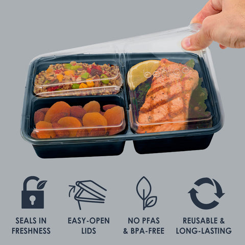 Bentgo Prep microwave-safe trays reheat leftovers quickly.