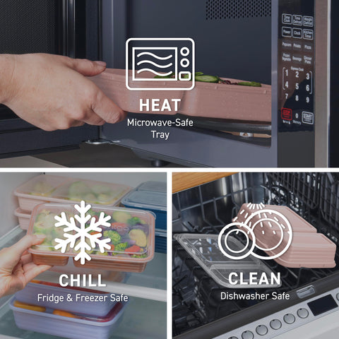 Bentgo Prep microwave-safe trays heat evenly for quick lunches.