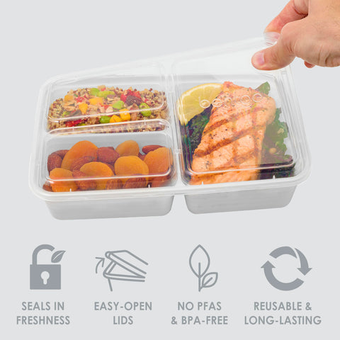 Bentgo Prep microwave-safe trays ready to reheat leftovers.