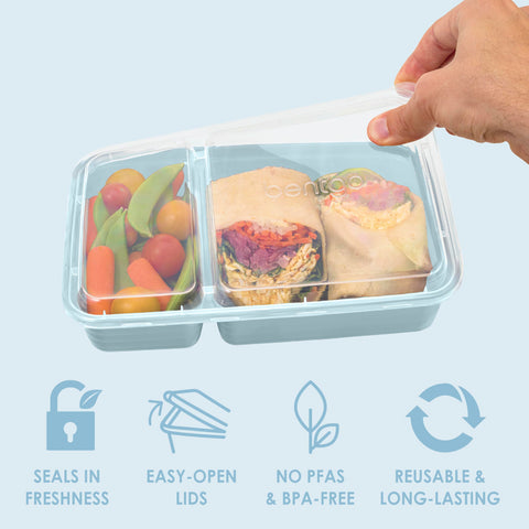Bentgo Prep PFAS- and BPA-free material ensures safe reheating.