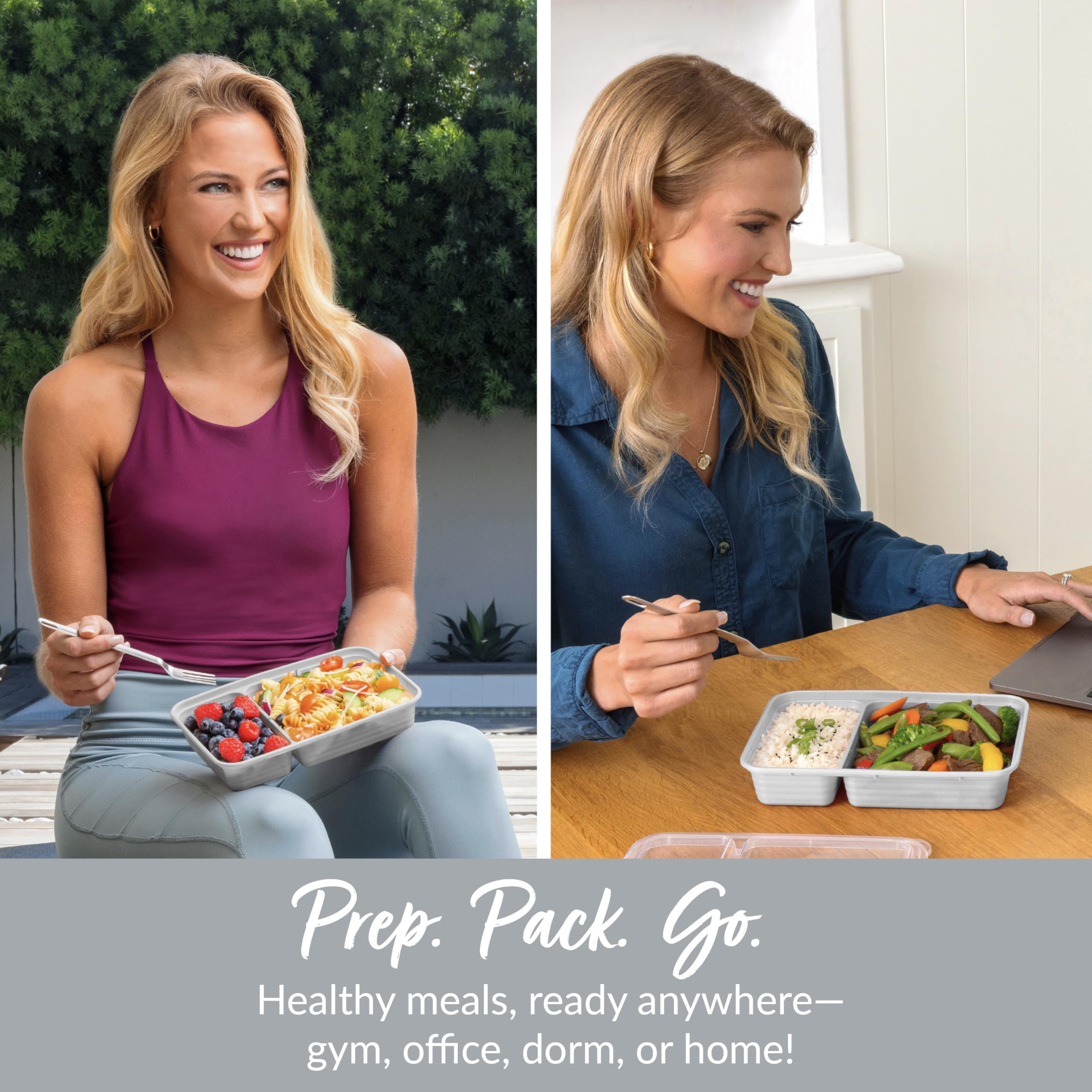 Bentgo Prep embossed portion markings aid meal planning