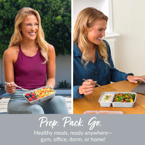 Bentgo Prep embossed portion markings aid meal planning