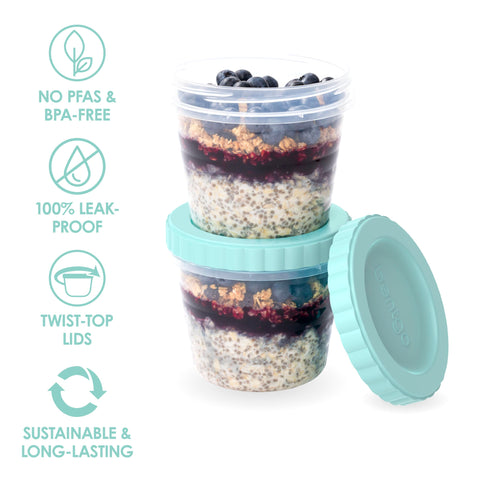 Bentgo Prep stackable lids and nestable bases save kitchen space.