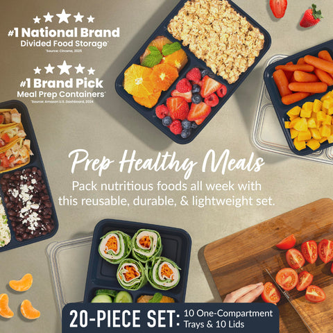 Bentgo Prep three-compartment trays support portion control.