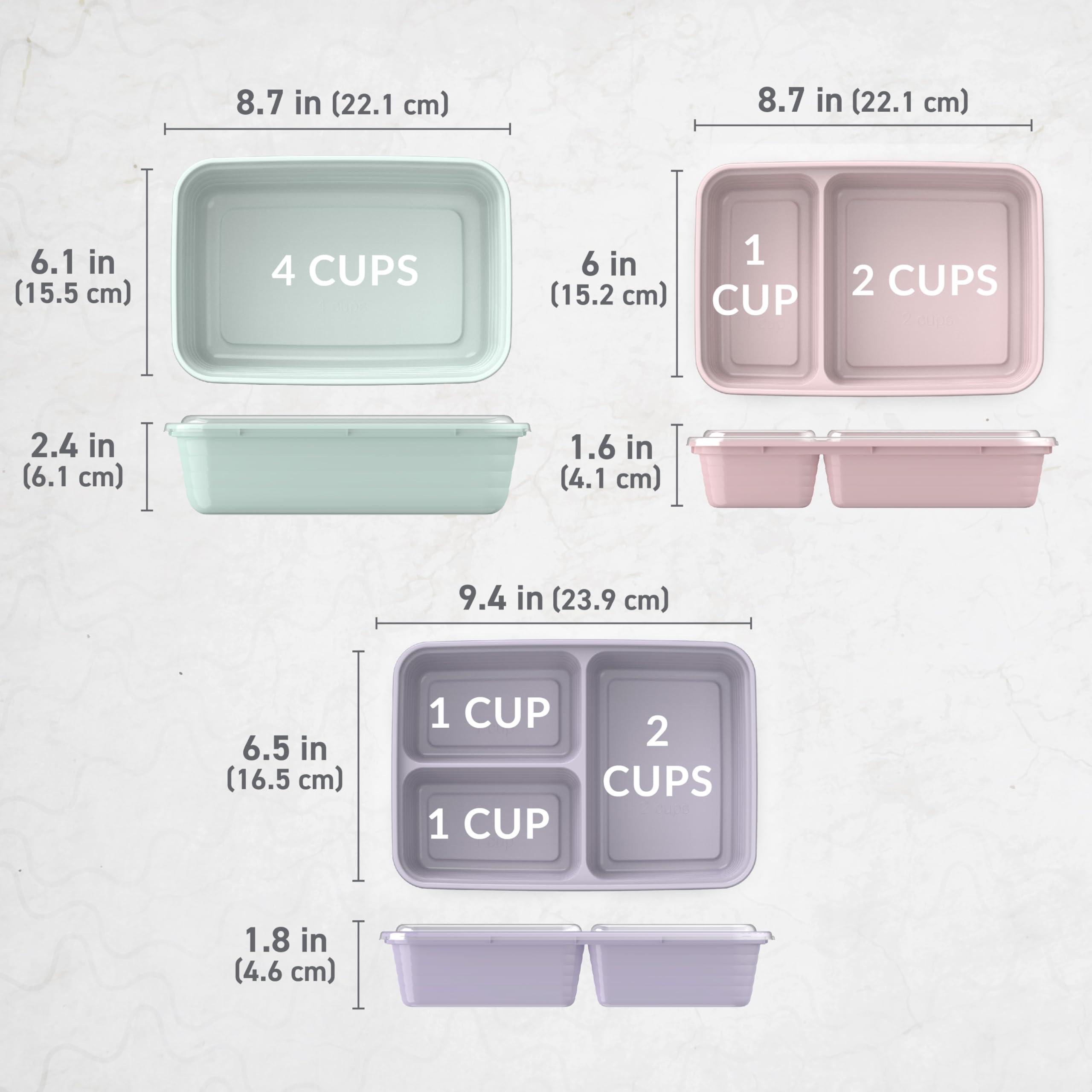 Bentgo Prep 60-Piece Floral Pastels lightweight containers travel-friendly for gym or office.