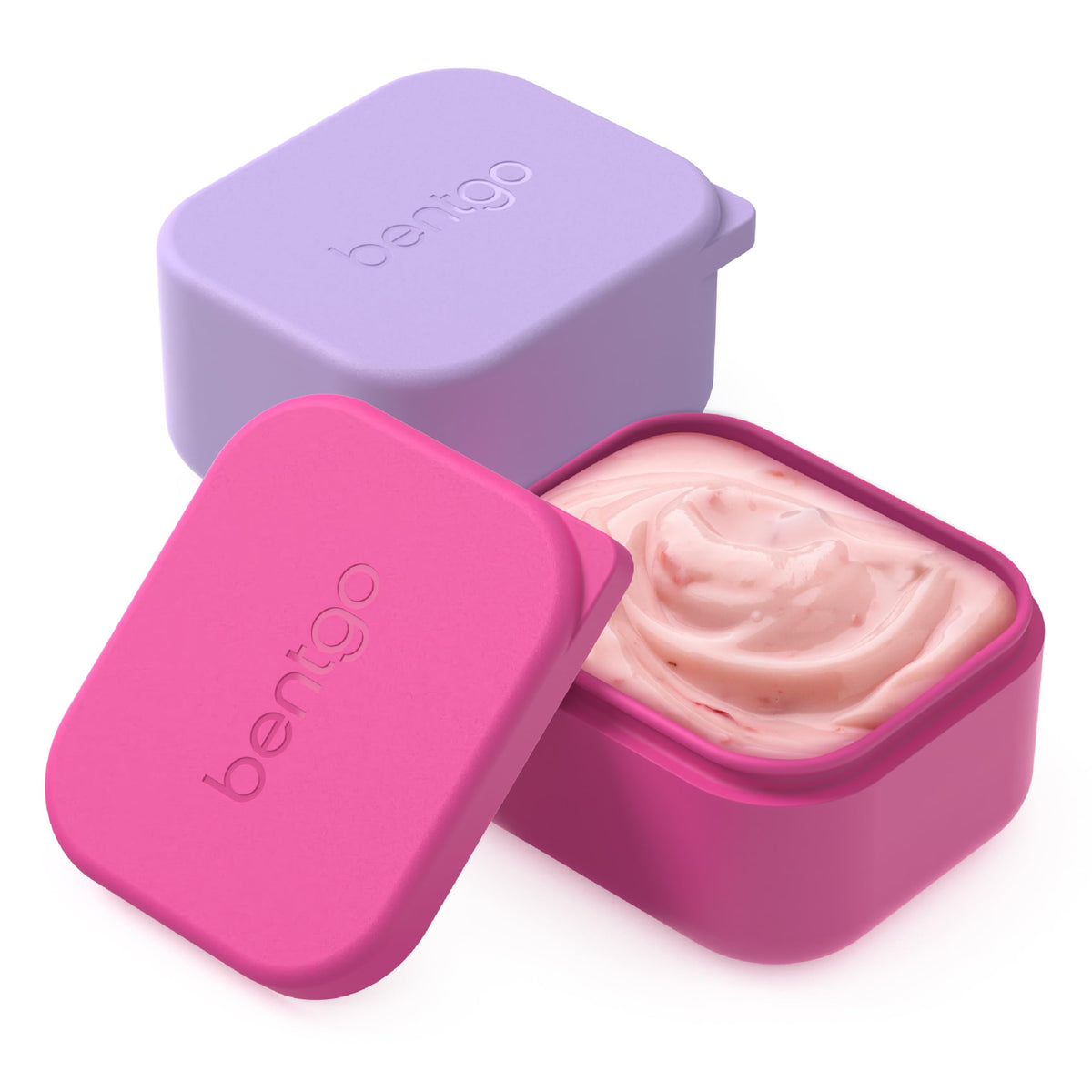 Bentgo Sidekicks 2-Pack dipping cups for sauces neatly contained in lunch boxes.