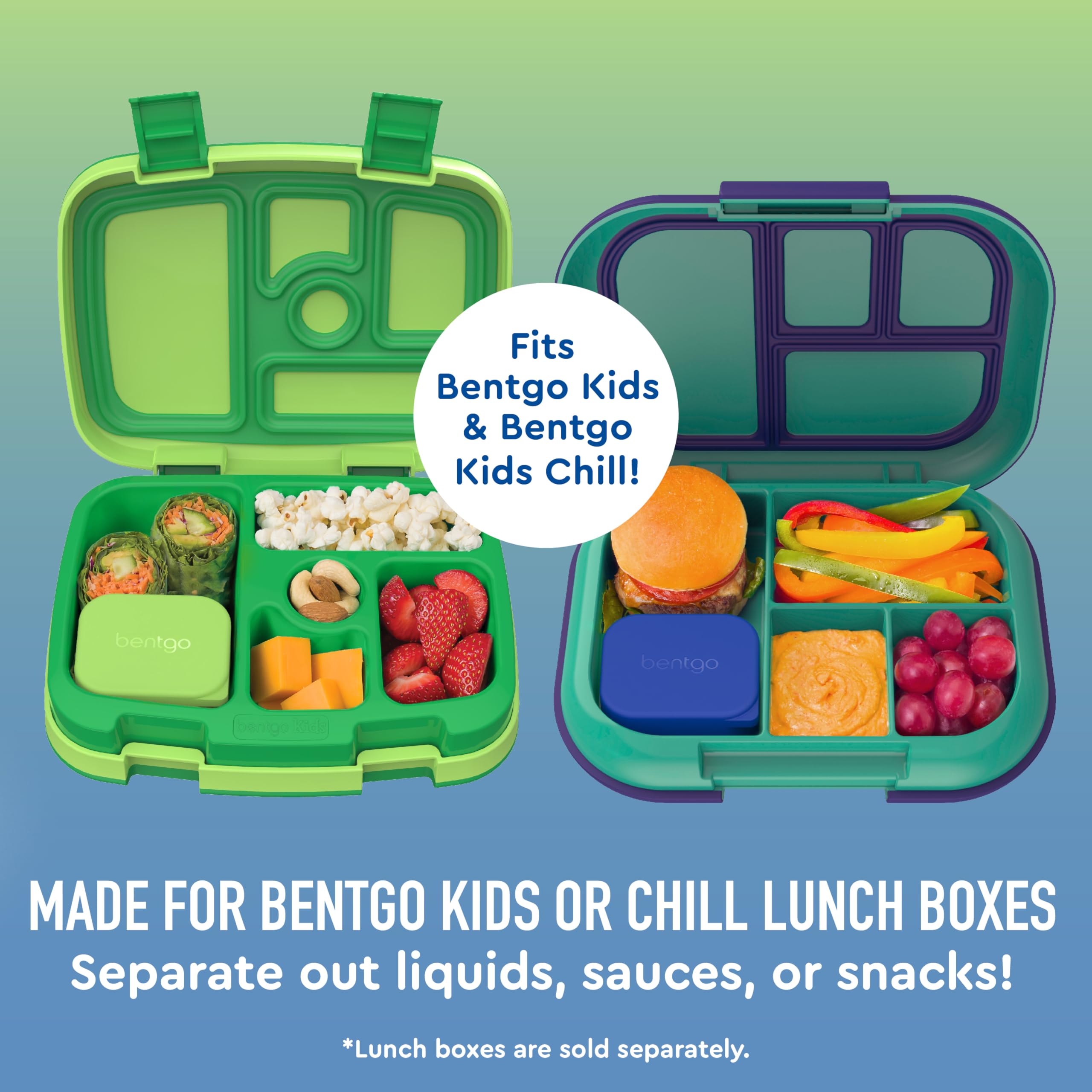 Bentgo Sidekicks green dipping cup ideal for fruit and nuts.
