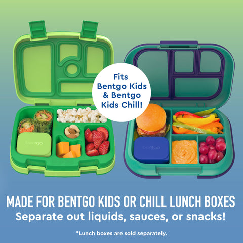 Bentgo Sidekicks green dipping cup ideal for fruit and nuts.