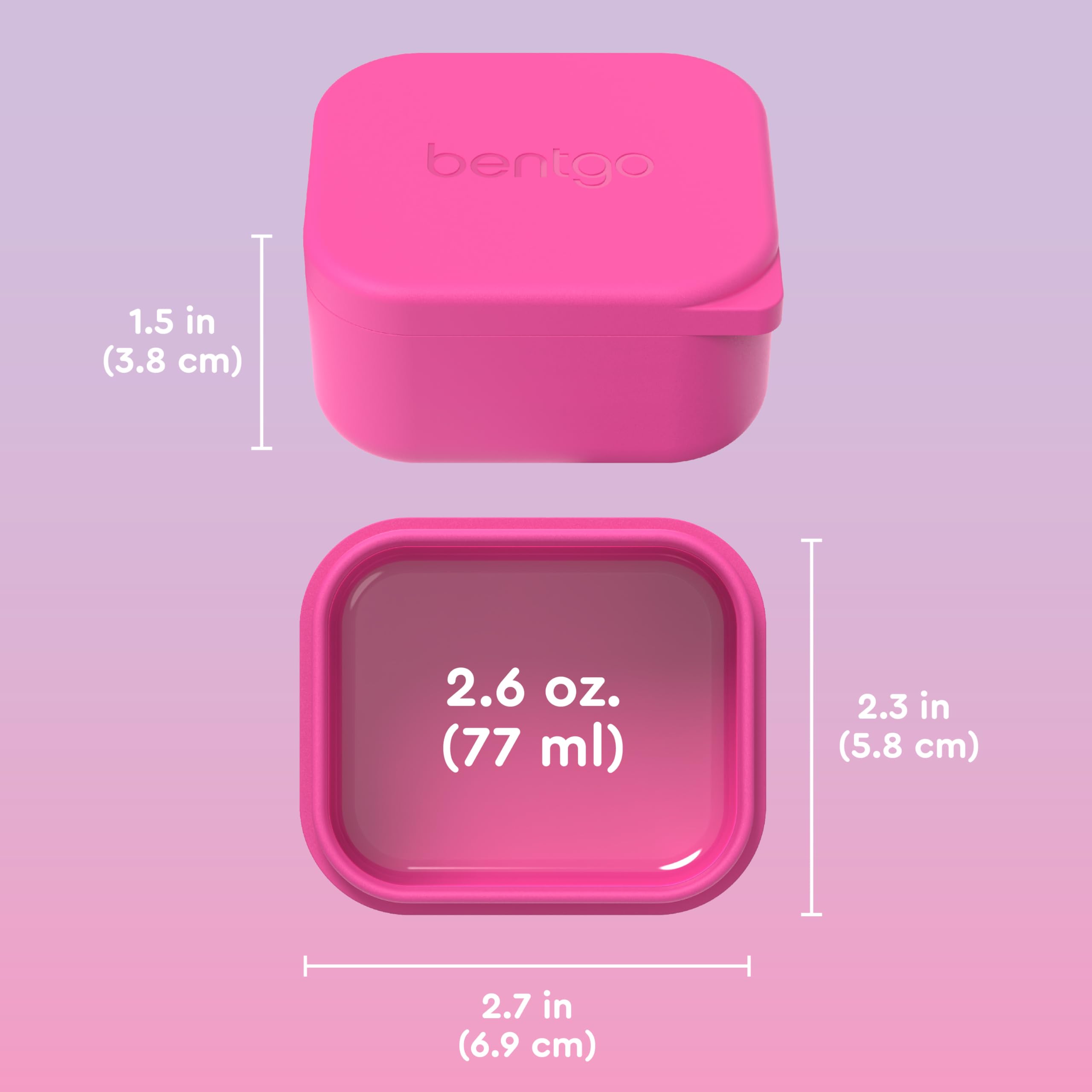 Bentgo Sidekicks fit Bentgo Kids and Chill lunch boxes for extra organization.