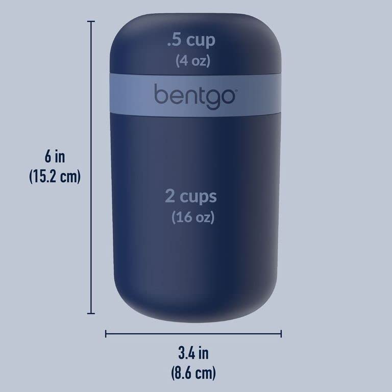 Bentgo Snack Cup is freezer and microwave safe with correct lid orientation