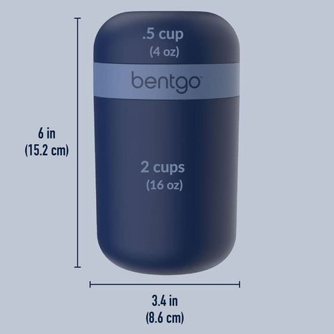 Bentgo Snack Cup is freezer and microwave safe with correct lid orientation