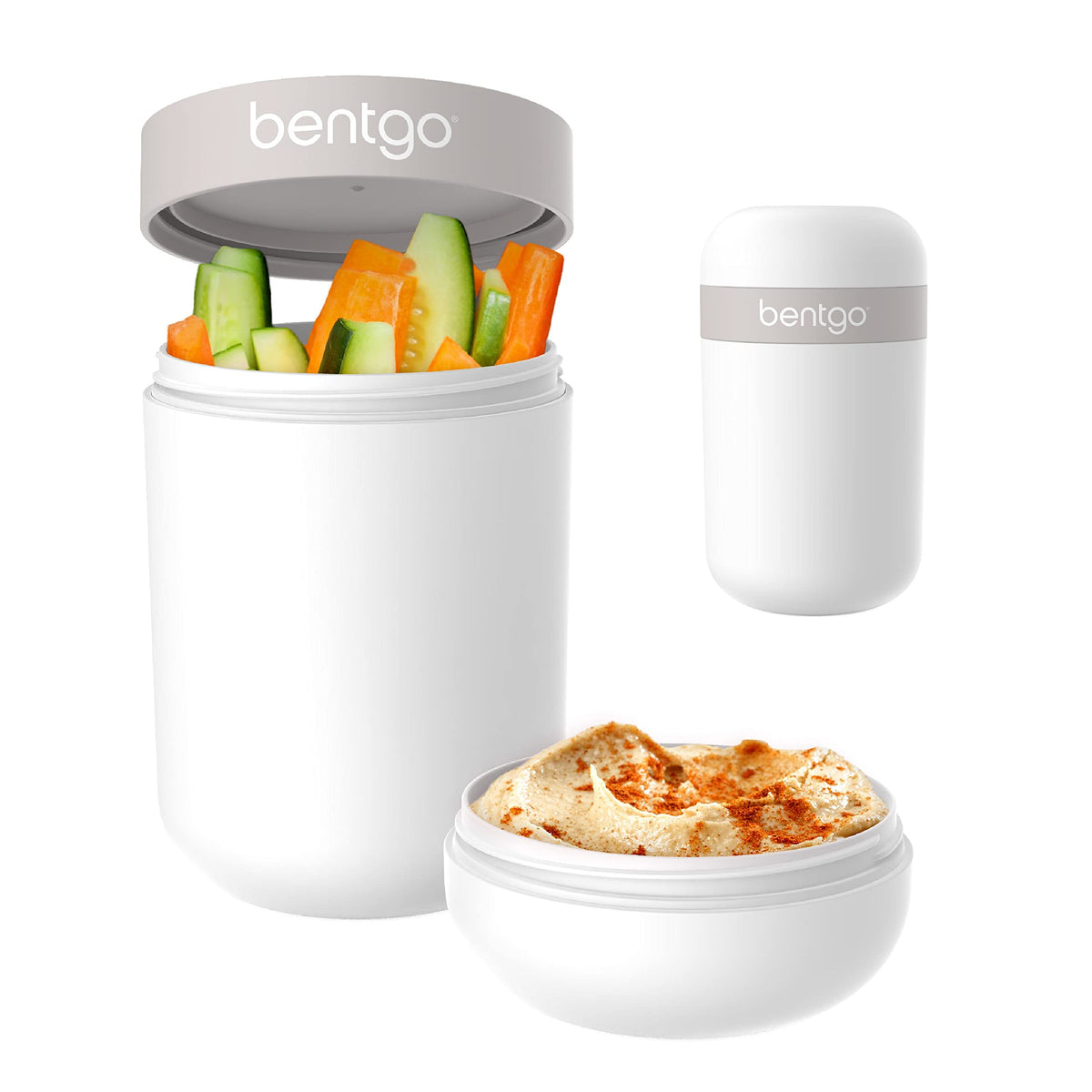 Bentgo Snack Cup with toppings compartment for organized, on-the-go snacking.