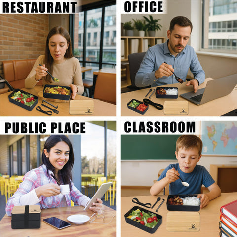 Bento Warrior two-compartment setup supports versatile, portion-controlled meals.