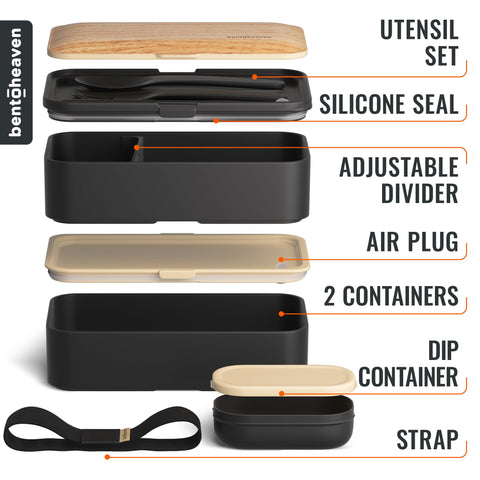 Microwave-safe and dishwasher-safe lunch box for easy cleanup.