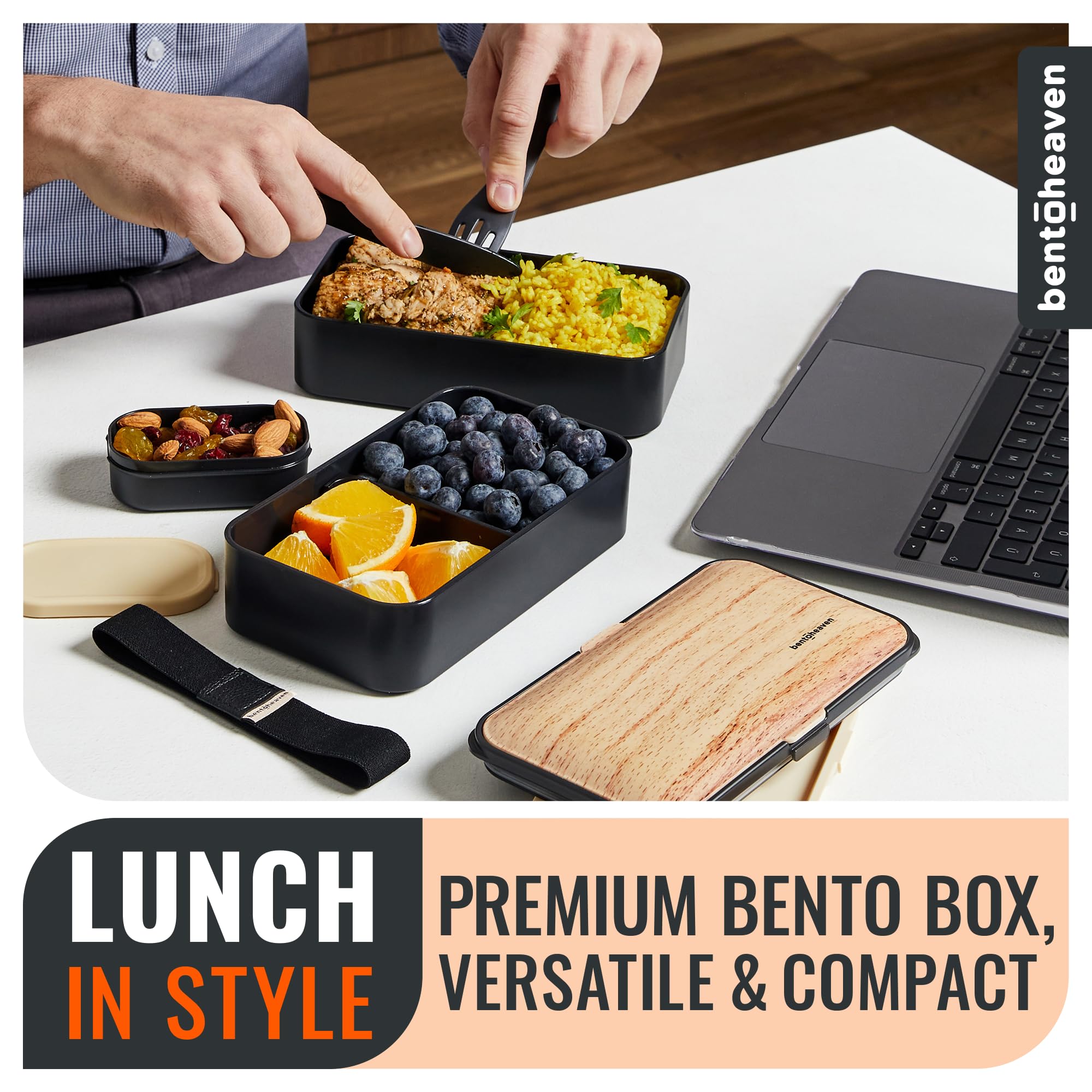 Leakproof silicone lids with air vent for mess-free lunches.