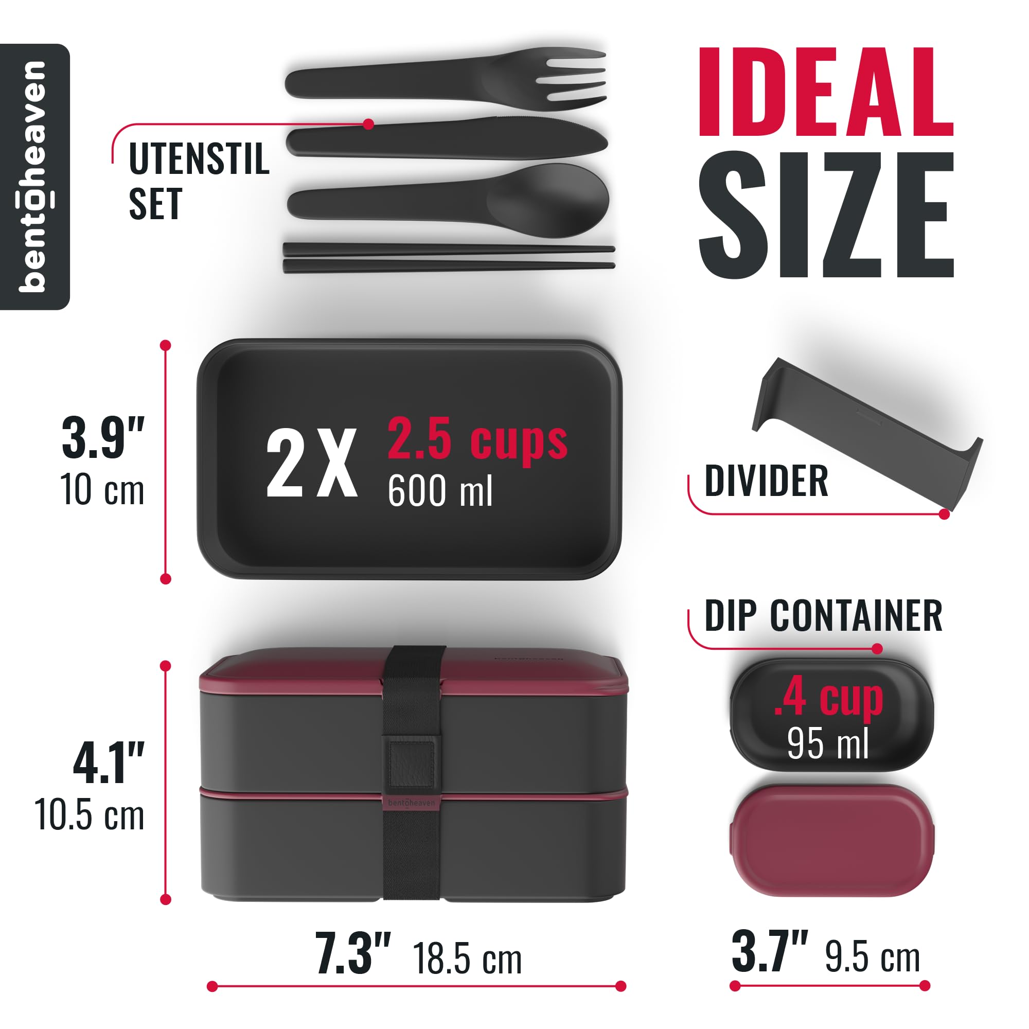 Bentoheaven microwave and dishwasher safe design simplifies reheating and cleaning.