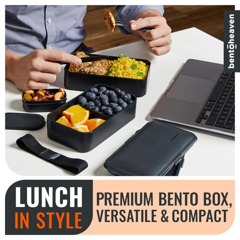 Bentoheaven outer space bento box with silicone seal lids for leak-free lunches.