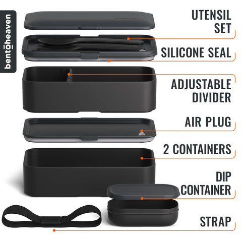 Bentoheaven outer space bento is microwave and dishwasher safe for easy reheating and cleaning.