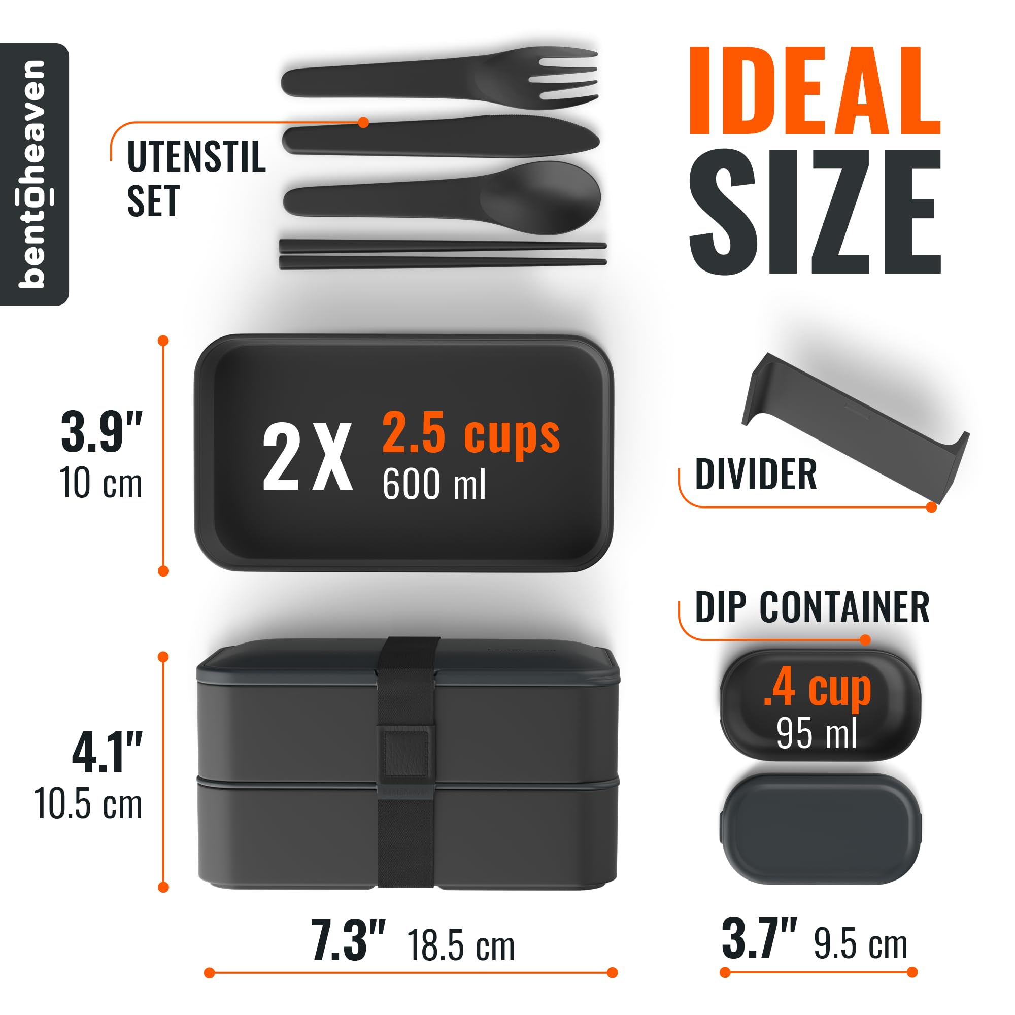 Bentoheaven outer space bento's two stackable compartments support portion control.