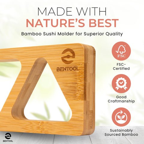 BENTOOL bamboo mold with eco-friendly finish and smooth surface for easy cleaning.