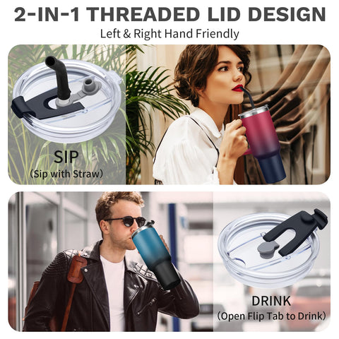 BENZZO 40oz bottle fits car cup holders during commutes