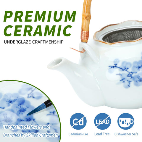 Beozinz blue and white teacups ideal for sharing tea moments
