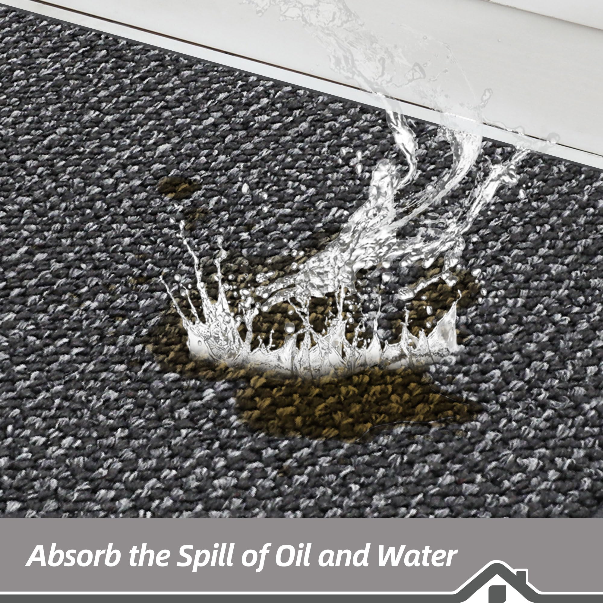 BEQHAUSE kitchen rug with absorbent, durable fibers for busy kitchens