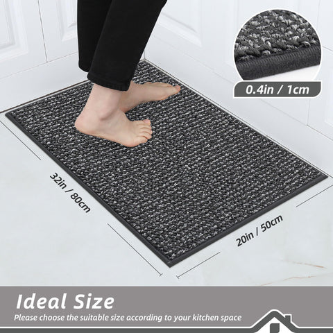 BEQHAUSE non-slip backing keeps the mat steady on clean floors