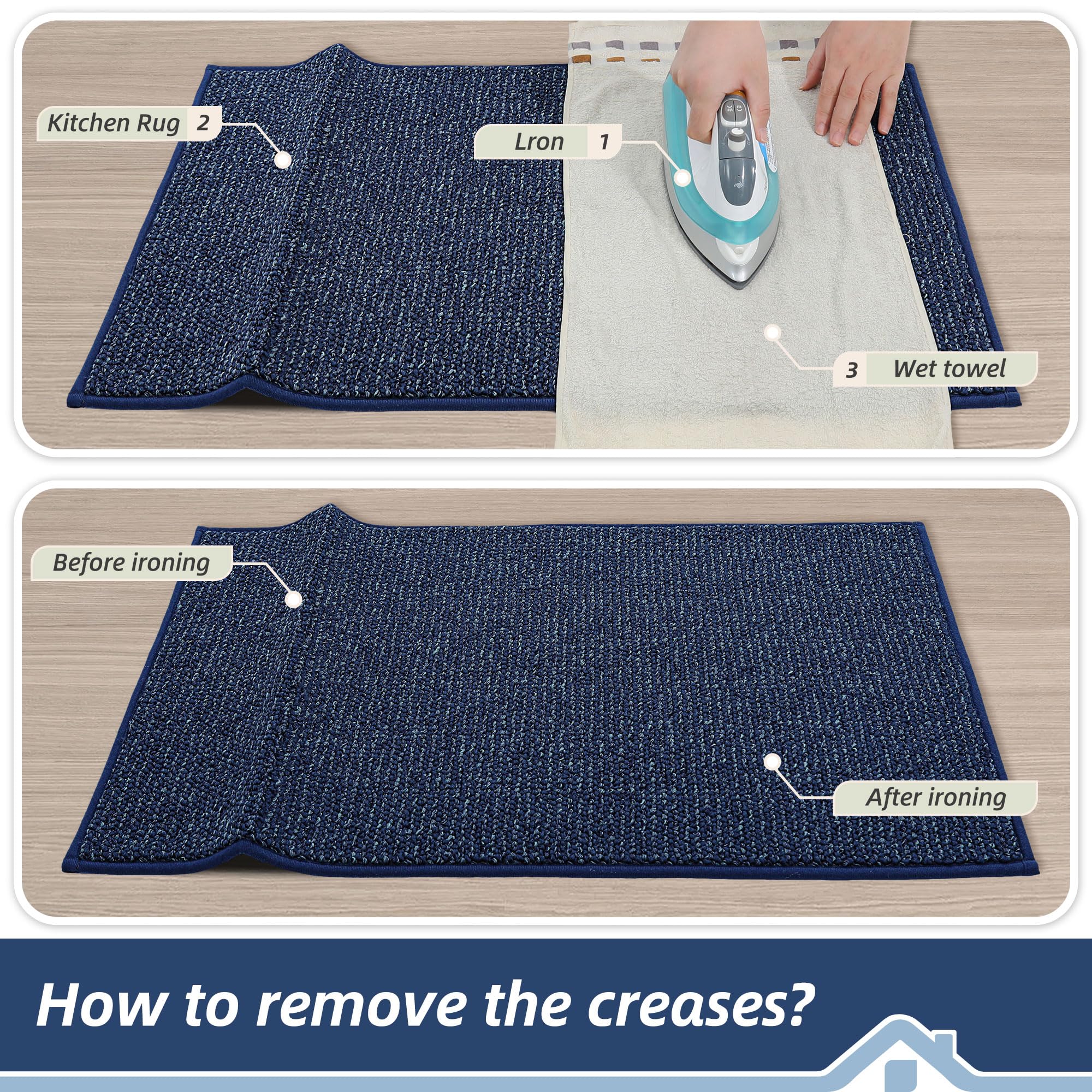 BEQHAUSE kitchen rug suitable for kitchen, hallway, laundry, and sink areas.