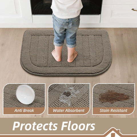 BEQHAUSE easy-clean machine-washable kitchen mat after cooking