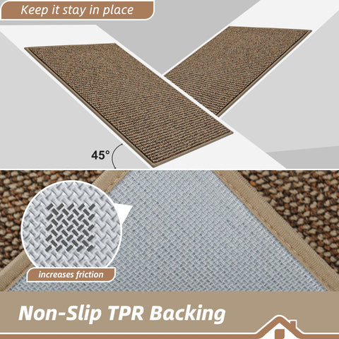 BEQHAUSE kitchen rug 32x48 displays ample coverage.