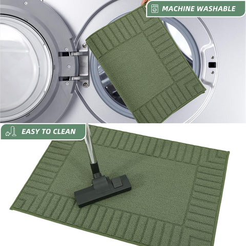 BEQHAUSE kitchen rug edge-locking-technology prevents fraying and maintains look