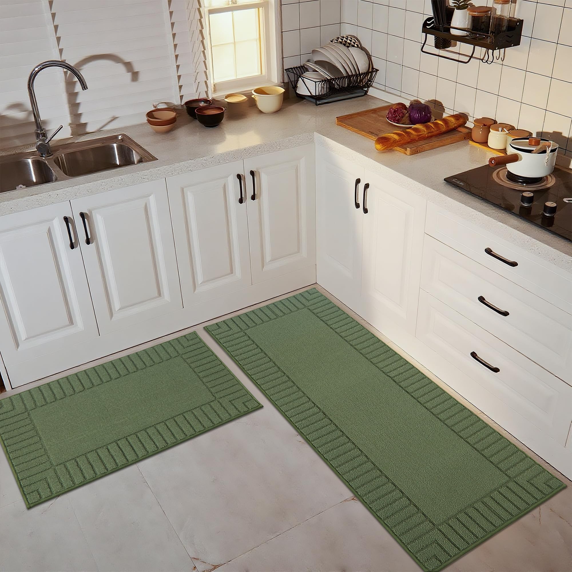 BEQHAUSE kitchen rug foldable storage option for compact spaces