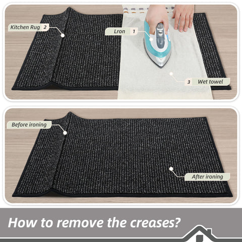 BEQHAUSE kitchen rug multi-use mat for kitchen, hallway, laundry.