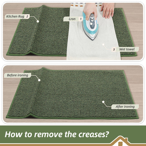 BEQHAUSE versatile rug suitable for kitchen, hallway, laundry and sink zones.