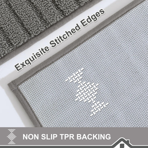 BEQHAUSE non-slip back keeps the mat in place on slick floors
