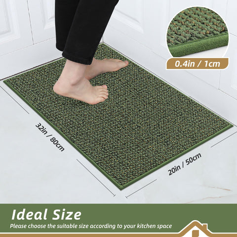 BEQHAUSE rug with non-slip backing reduces slips on wet floors.