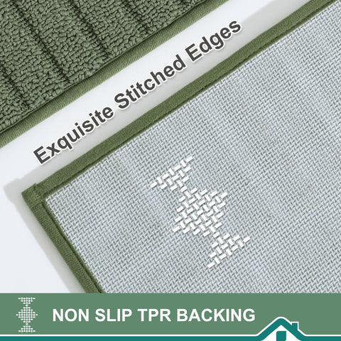 BEQHAUSE kitchen rug with TPR backing anti-slip grip on smooth surfaces