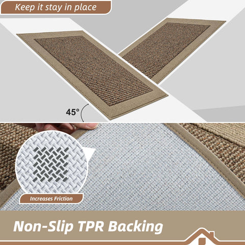 BEQHAUSE kitchen runner 20x48 inches covers larger prep areas with durability.