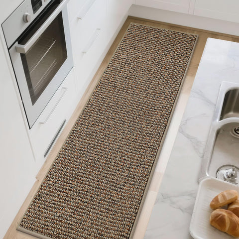 BEQHAUSE machine washable rug cleans easily after meals