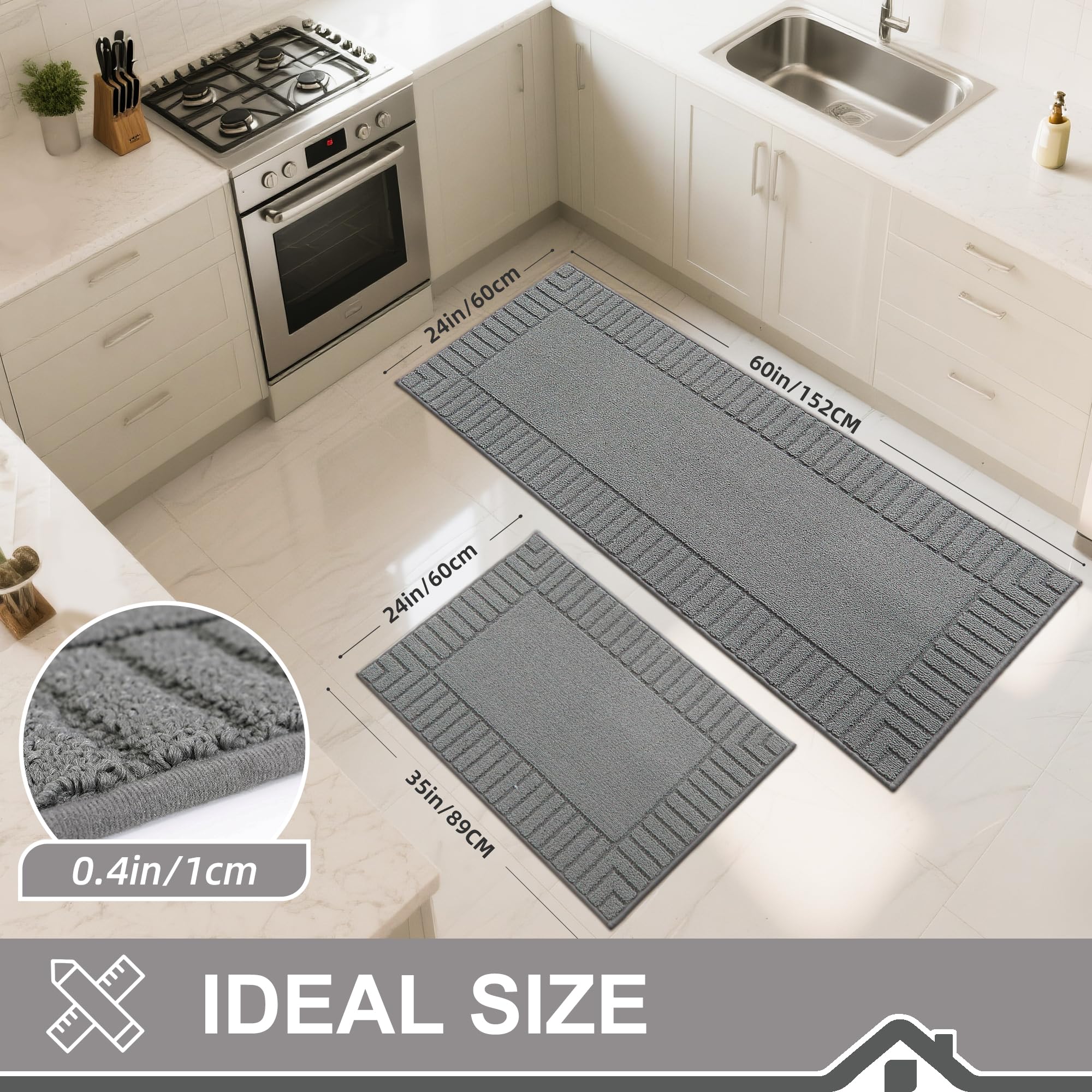 BEQHAUSE washable runner is easy to clean after meal prep