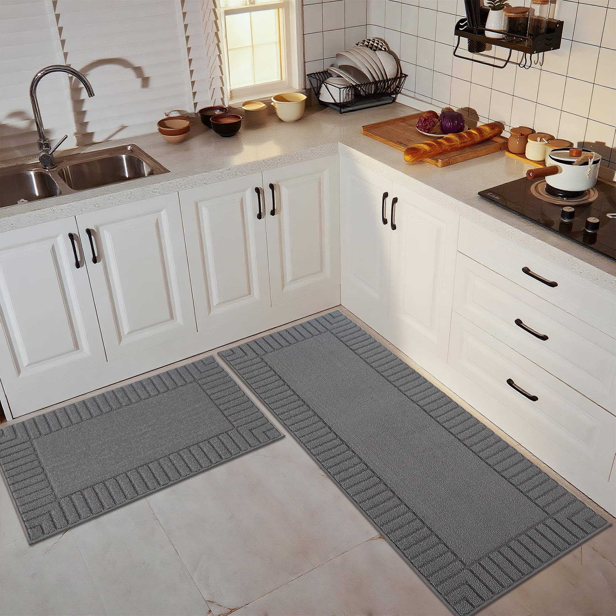 BEQHAUSE two-piece set adds coordinated comfort to kitchen and laundry areas