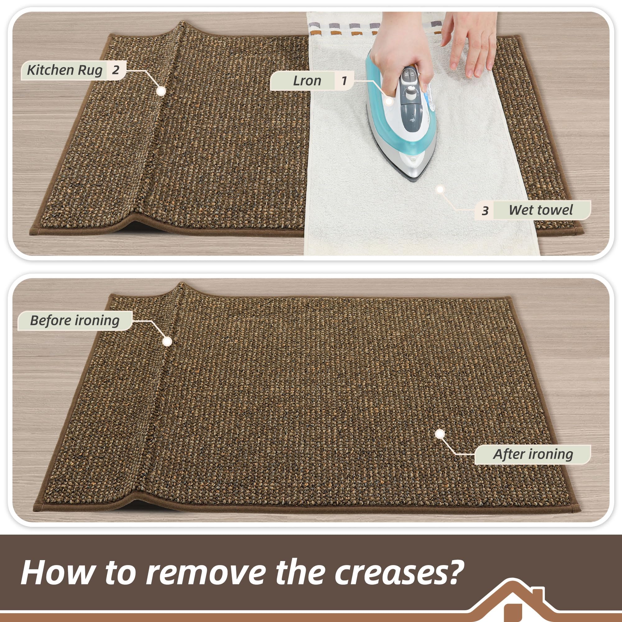 BEQHAUSE easy-care rug cleans quickly with broom or vacuum and air-dries.