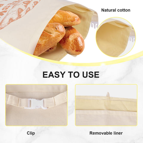 BERBAM buckle handle facilitates easy carrying of bread or groceries.