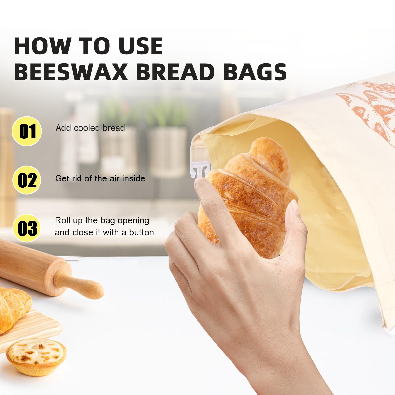 BERBAM natural materials cotton and beeswax for food-safe storage without plastics.