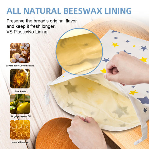 BERBAM bread bag inside-out demonstrates easy cleaning and care