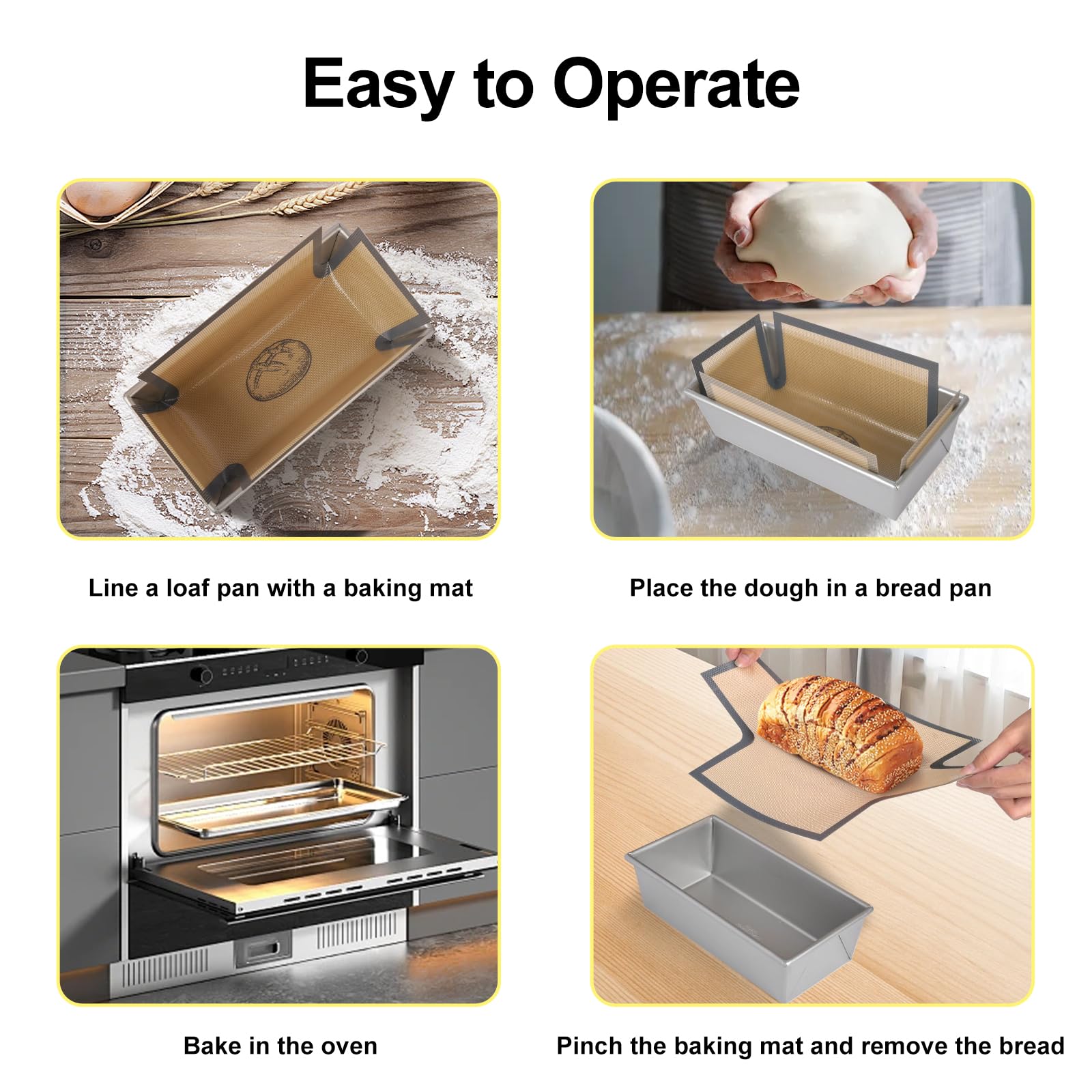 BERBAM easy-clean mat is dishwasher-safe for quick cleanup after baking.