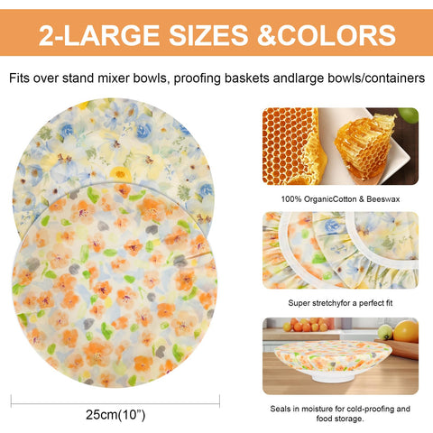 BERBAM elastic-rim bowl cover fits a variety of bowls for a tight seal